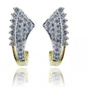 Designer Earrings with Certified Diamonds in 18k Yellow Gold - ER0030P
